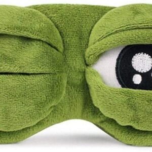 Soft Cartoon Frog Eye Sleep Cover with Movable Eyelids for Travel & Rest