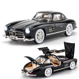 1:32 Scale Mercedes Benz 300 SL Die-Cast Alloy Metal Vintage Car with Openable Gullwing Doors & Light/Sound