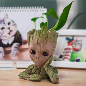 Baby Groot Succulent Planter Pot & Desktop Stationery Organizer Showpiece
